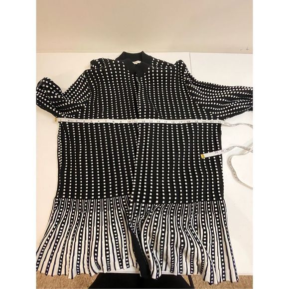 Cato size 22/24W black white Geo cardigan long sleeve - Picture 3 of 6